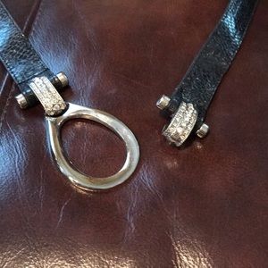 Black dress belt adjusts 23-42”